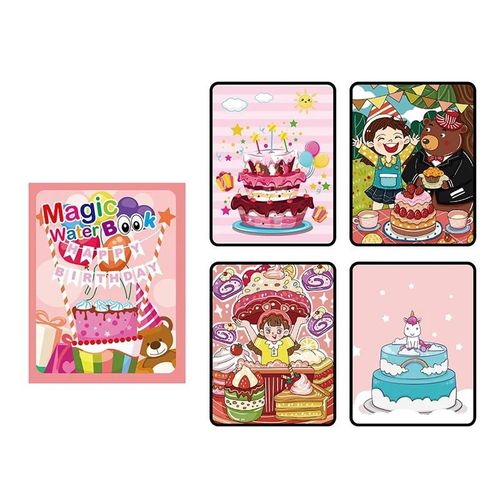 Livre De Coloriage À L'eau Réutilisable Pour Enfants, Livre De Dessin Magique Pour Tout-Petits, Livre De Peinture Montessori Dos, Jouets D'apprentissage Pour Enfants-Underwater World-Birthday Party