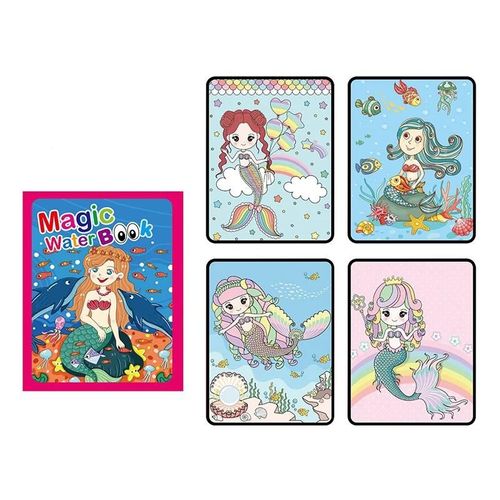 Livre De Coloriage À L'eau Réutilisable Pour Enfants, Livre De Dessin Magique Pour Tout-Petits, Livre De Peinture Montessori Dos, Jouets D'apprentissage Pour Enfants-Underwater World-Mermaid