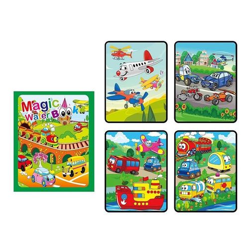Livre De Coloriage À L'eau Réutilisable Pour Enfants, Livre De Dessin Magique Pour Tout-Petits, Livre De Peinture Montessori Dos, Jouets D'apprentissage Pour Enfants-Underwater World-Traffic
