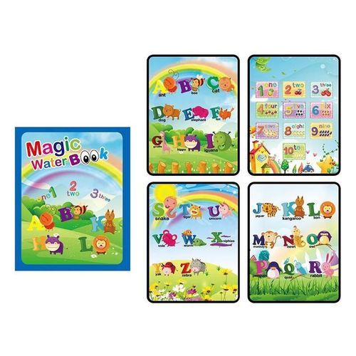 Livre De Coloriage À L'eau Réutilisable Pour Enfants, Livre De Dessin Magique Pour Tout-Petits, Livre De Peinture Montessori Dos, Jouets D'apprentissage Pour Enfants-Underwater World-Number Letter