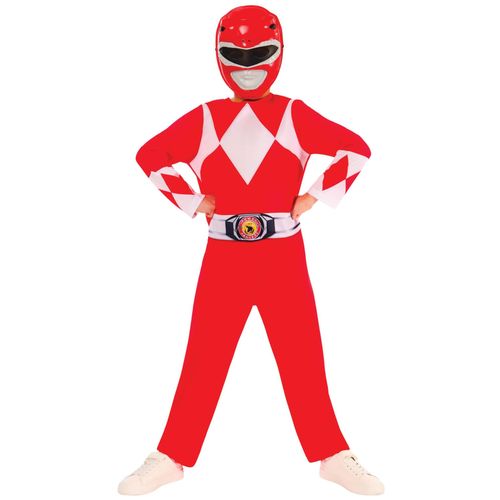Déguisement Power Ranger Rouge Classique Enfant - Taille: 7 À 8 Ans (122 À 128 Cm)