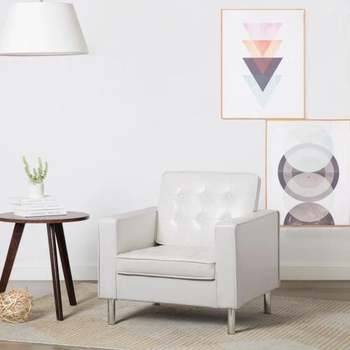 Prolenta Premium - Fauteuil Blanc Similicuir