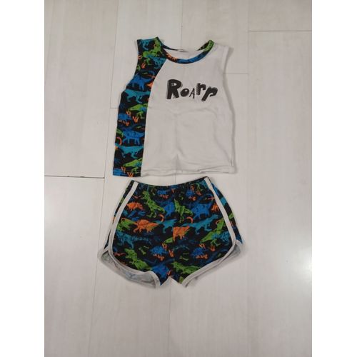Ensemble Short Debardeur Dinosaure Taille 4-5 Ans