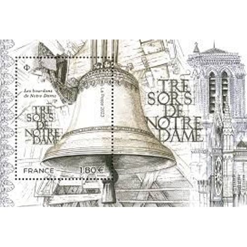 Les Trésors De Notre Dame (4) : Les Bourdons Détail Du Bourdon Emmanuel Feuillet 5673 Année 2023 N° 5673 Yvert Et Tellier Luxe