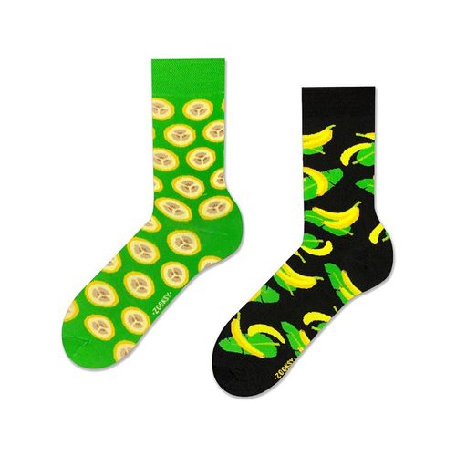 Zooksy Chaussettes Eté Colorées Mixtury Longues En Coton Motif Banane 36-40