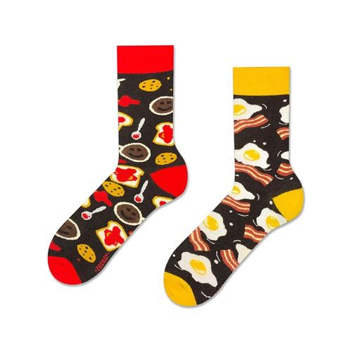 Zooksy Chaussettes Eté Mixtury Longues En Coton Motif Petit Dejeuner 36-40