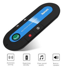 Kebidu-Mini Haut-Parleur Universel Pour Voiture,Bluetooth,Kit Mains Libres,Sans Fil,Régulateur 3 Lecteurs De Musique Lb,Clip Pare-Soleil,Android 4.1 - Type Bleu #B