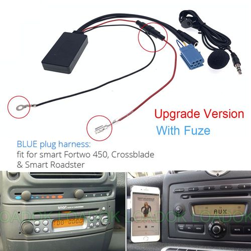 Adaptateur De Voiture Bluetooth 5.0 Pour Mercedes Benz,Smart 450,451,Roadster,Grundig,Hôte Radio,8 Broches,6 Broches,Port Tech,Wild Mic X - Type Smart 450 With Mic