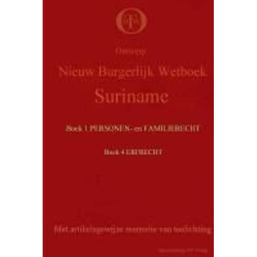 Bw Suriname Ontwerp Boek 1 En 4 (Paperback)