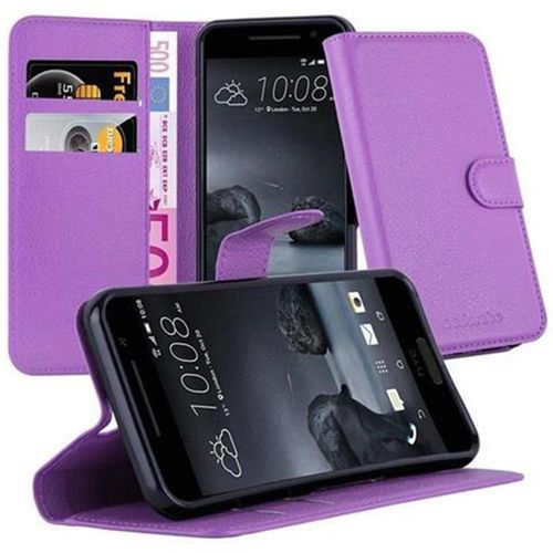 Cadorabo Housse Compatible Avec Htc One A9 En Orchidée Violets - Étui De Protection Avec Fermeture Magnétique, Fonction De Support Et Compartiment Pour Carte