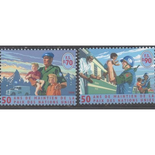Nations Unies Timbres Maintien De La Paix 1998