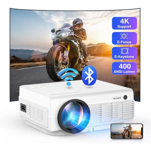 Videoprojecteur YEZMEK V7 16000 Lux 1080P Natif 4K Supporté - WiFi 5G  Bluetooth 5.1 - Focus Électrique + Keystone HDMI Multicompatibilité