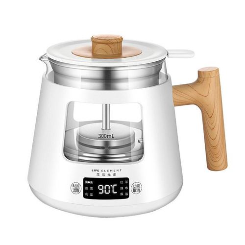 Théière électrique multifonctionnelle avec filtre,bouilloire automatique,théière bouillie,bouilloires mises en ?uvre pour la santé,220 ml,800 V - Type wood color