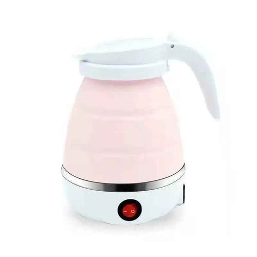 Théière électrique pliable et portable,bouilloire de voyage,appareils de cuisine,marmite bouillante,600ml,220V - Type Pink