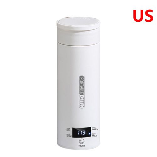 Bouilloire électrique de voyage portable en acier inoxydable 500,bouilloire à eau à ébullition rapide,4 réglages de température,thermo-bouilloires,304 ml - Type LCD