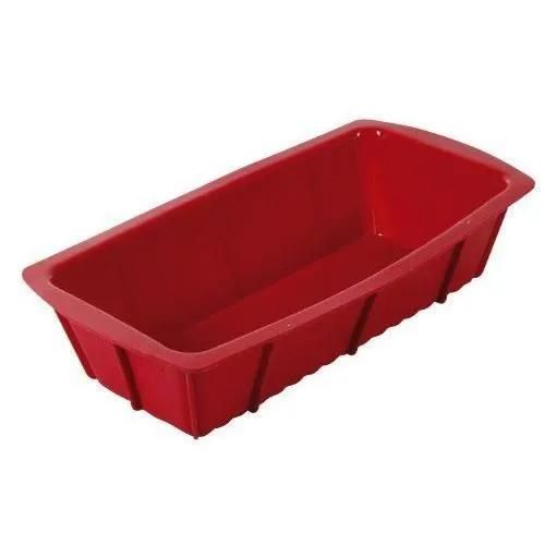Moule À Cake - Non Spécifié - 25x12x6 Cm - Silicone - Rouge - Compatible Congélateur Et Lave-Vaisselle