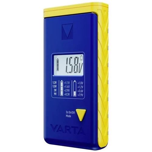 Testeur de piles - VARTA - 00893 - LCD - Plage de mesure 1,2V à 9V - Compact et pratique