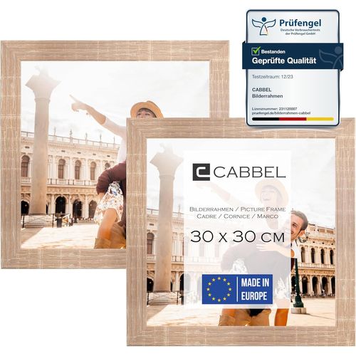 Lot de 2 cadres photo 30x30 cm, moka, cadre stable en bois MDF, verre plexi incassable, a¿ suspendre, ide¿al pour photos/images/collages