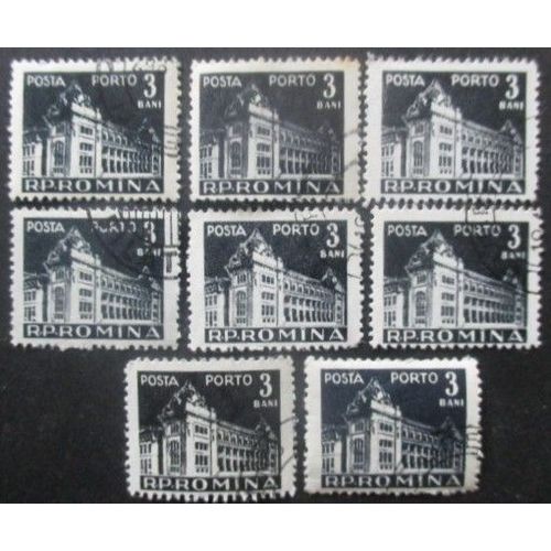 Roumanie Taxe N°121 X 8 Partie Gauche Oblitéré