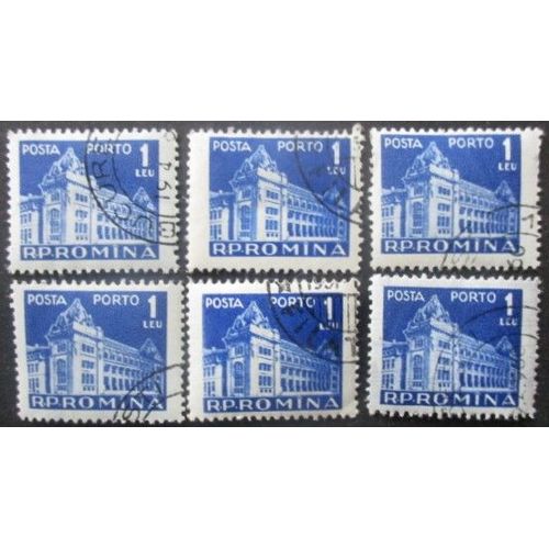 Roumanie Taxe N°126 X 6 Partie Gauche Oblitéré