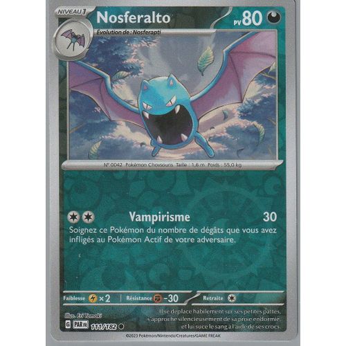 Carte Pokémon - Nosferalto - 111/182 - Reverse - Ev4 Faille Paradoxe