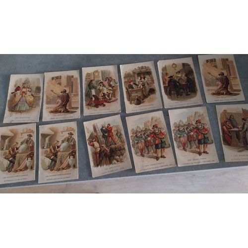 Lot 13 Images Scolaires Anciennes .Cromo Bon Points Les Metiers Dans L'histoire