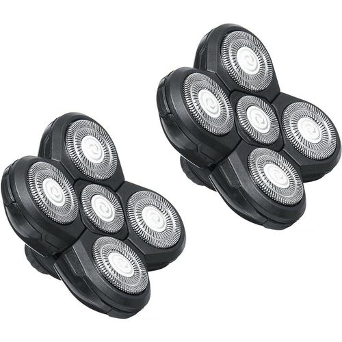 Lame De Rechange Pour Coupe-barbe 5 Têtes,Lames Rasoir électriques De Rechange Faciles à Installer,Tête Rasoir Pour Tondeuse Barbe Flottante Pour Tête Chauve Et Visage(Noir,2pcs)(Q158)
