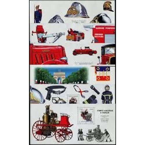 Bicentenaire De La Brigade Des Sapeurs Pompiers De Paris Blocs Souvenir 59 60 61 62 63 64 Année 2011 N° 4582 4583 4587 4589 4590 4591 Yvert Et Tellier Luxe