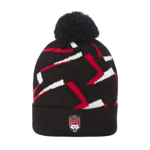 Bonnet Adu Trace Lou Rugby Officiel Lyon Rouge Et Noir Taille Unique