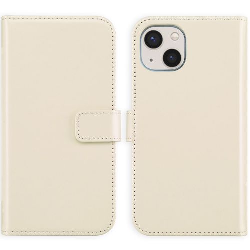 Selencia Étui De Téléphone Portefeuille En Cuir Véritable Iphone 13 Greige