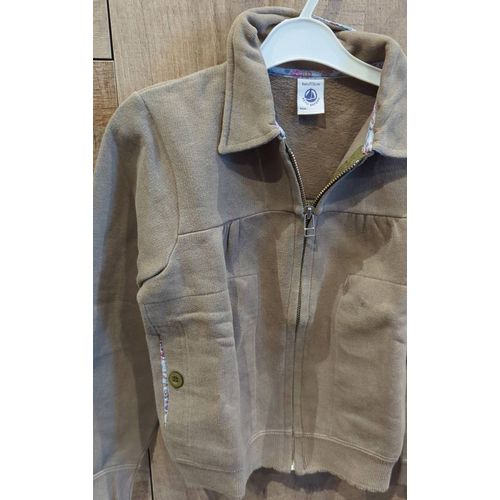 Gilet Sweat Brun Beige Petit Bateau 8 Ans.