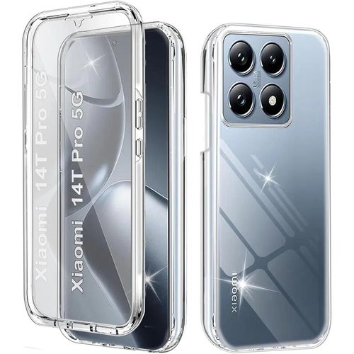 Coque Pour Xiaomi 14t Pro - Protection Intégrale Transparente Anti-Rayures Silicone Souple + Pc Rigide - E.F.Connection