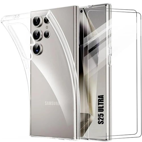 Coque Et 2 Verres Trempés Pour Samsung Galaxy S25 Ultra - Protection Renforcée Antichoc Silicone - E.F.Connection