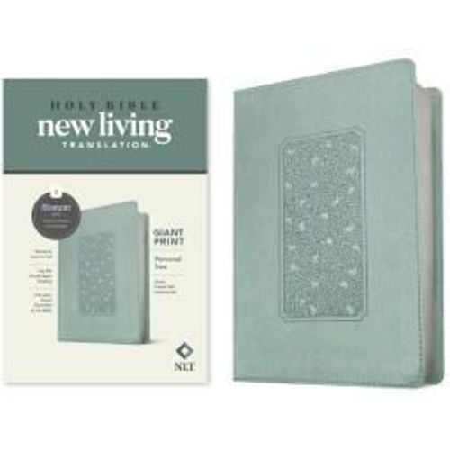 Nlt Personal Size Giant Print Bible, Filament Enabled Edition (Red Letter, Leatherlike, Floral Frame Teal)