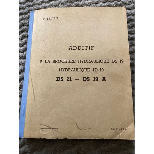 Citroen Additif À La Brochure Hydrauliques Ds 19 Ds 21