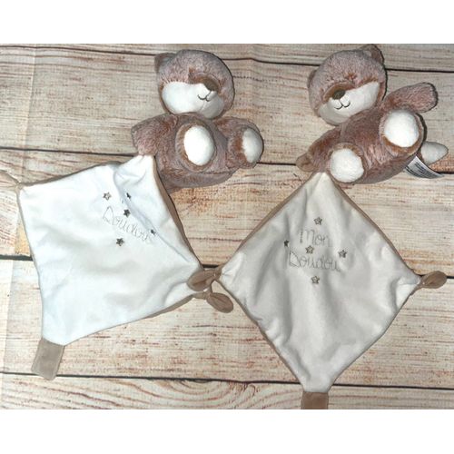 Doudou Renard Tex Baby Mon Doudou Mouchoir Lot De Deux Doudous Peluches Jouets Bébé