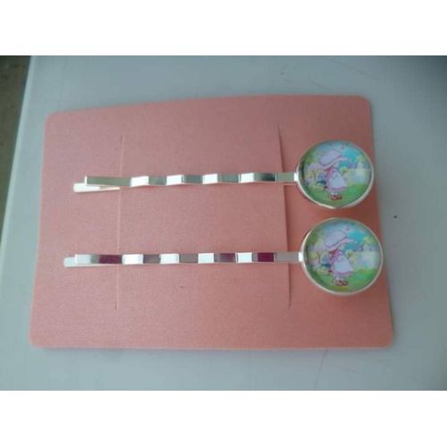 Lot De 2 Pinces Cheveux Cabochon 1,2cm Sarah Kay Neuf