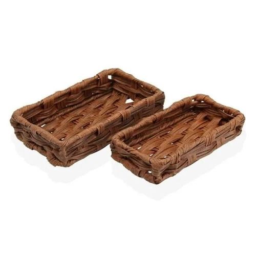 Set De Basket Marron Polyéthylène (11 X 4 X 20 Cm) (2 Pcs)