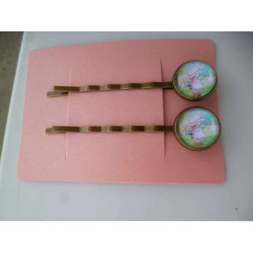 Lot De 2 Pinces Cheveux Cabochon 1,2cm Sarah Kay Bronze