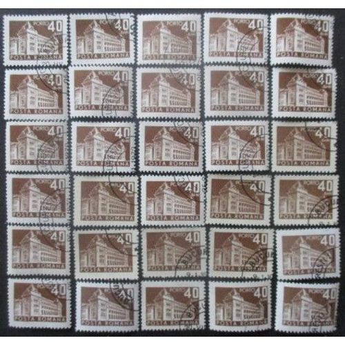 Roumanie Taxe N°131 X 30 Partie Gauche Oblitéré