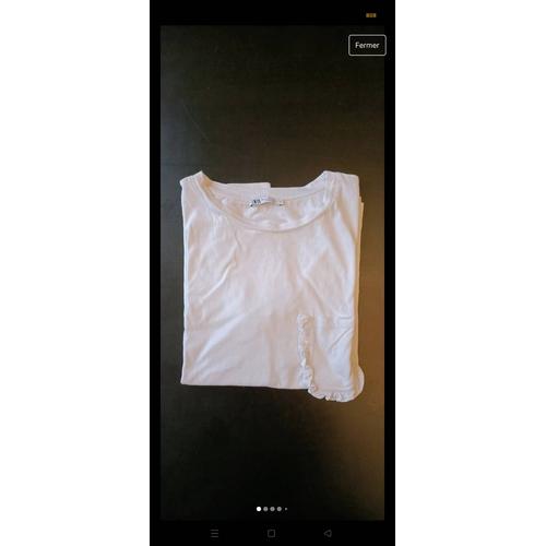 T-Shirt Blanc Zara 38