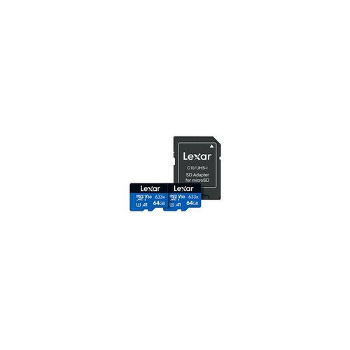 CARTE MÉMOIRE MICRO SD LEXAR PACK 2 64GO 633X