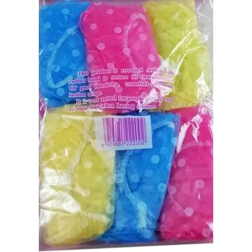 6 X Charlotte Bonnet De Douche Pour Garder Les Cheveux Secs Bain 