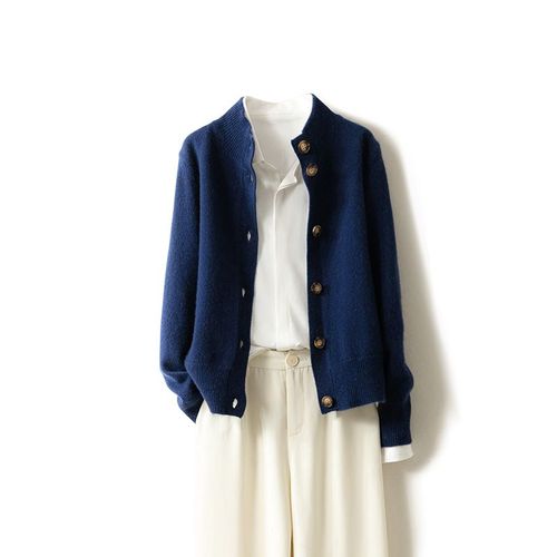 Pull En Cachemire Laine Pour Femme,Cardigan À Col Mi-Haut,Auto-Culture,Chaud,Automne,Hiver
