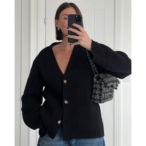 Cardigan En Tricot À Manches Sulfpour Femme,Chandail À Simple Boutonnage,Couleur Unie,Poche En V,Assressentiavec Tout,Collection Printemps 2024