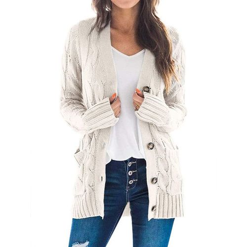 Pull À Boutonnage Simple Pour Femmes,Pulls Chauds,Cardigan En Tricot,Vêtements Élégants,Vintage,Chic,Mode Féminine,Automne,Hiver,Décontracté,Adt