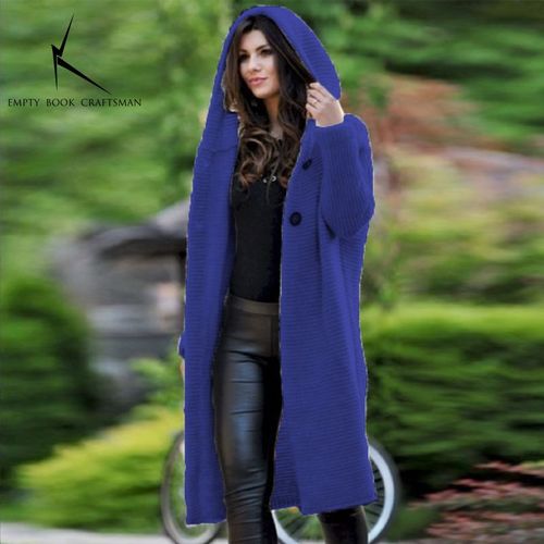Cardigan Ample En Cachemire Pour Femme,Pull À Manches Longues,Haut Épaissi Long,Document Solide,Automne Et Hiver