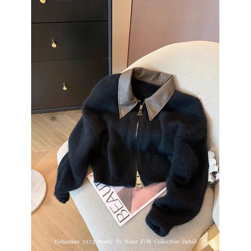 Pull Vintage Français Pour Femme,Pull Classique,Col Rabattu,Manches Longues,Cardigan Coréen,Streetwear Y2k