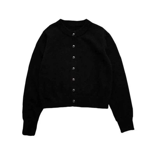 Pullover Cardigan À Col Rond Pour Femme,Manteau Coréen,Document Solide,Printemps 2023