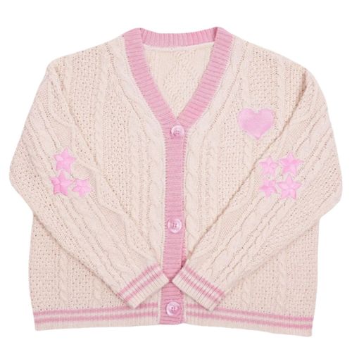 Cardigans Étoiles Brodées Pour Femmes,Pull À Manches Longues Avec Boutons,Streetwear À La Mode,Manteau Rapide,Veste D'automne,Vêtements Y2k